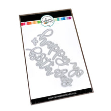 Load image into Gallery viewer, Catherine Pooler - Word Die Set - Oh, Happy Day. Oh, Happy Day! The Oh, Happy Day Word Dies are hand scripted and ready to rejoice with someone in their good news. Use the alternative "birth" die to create a happy birthday! This happy little set will look so sweet paired up with one of the nesting dolls in the We Fit Stamp Set! Available at Embellish Away located in Bowmanville Ontario Canada.