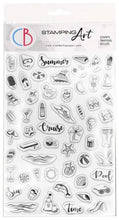 Load image into Gallery viewer, Ciao Bella - Clear Stamp Set 4"x6" - BuJo Summer. These high quality clear photopolymer stamps are manufactured using a patented photopolymer and UV light exposure, this way they are able to achieve a higher level of detail. They are also designed to achieve optimum performance ensuring you get the highest quality possible. Available at Embellish Away located in Bowmanville Ontario Canada.