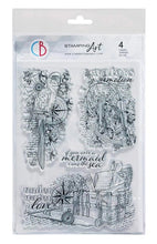 Charger l'image dans la galerie, Ciao Bella - Clear Stamp Set 6"x8" - Underwater Love. Get ready to get your dreamy and romantic side on. This collection is in the many wonderful shades of a marine palette, and will take you into the romance season. Sometimes alien worlds meet and love looks to be impossible. But when love is both “a calm sea and a great tempest” it always finds a way. Available at Embellish Away located in Bowmanville Ontario Canada.