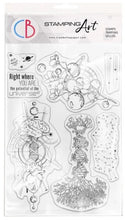 Charger l'image dans la galerie, Ciao Bella - Clear Stamp Set 6"x8" - Universe Is Heart And Mind. The sign of the times is usually linked to disapproving, something that is typical of the bad way things are now. On the other side, the sign of the times is marked by changes that indissolubly link past, present and future. Some call it progress. A history as long as humankind. From alchemists in search of the philosopher’s stone, to the discovery of the atom and DNA. Available at Embellish Away located in Bowmanville Ontario Canada.