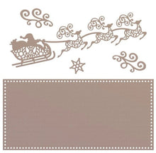 Load image into Gallery viewer, Couture Creations - Tall Card Nesting Die Set - Santa's Sleigh - (5pc). This Happy Holiday and Christmas themed nesting die set contains a variety of complementary elements designed to work with tall cards. Mix and match to create unique and gorgeous cards this holiday season and all year round. Approximately 95 x 200mm | 3.7 x 7.8in. Available at Embellish Away located in Bowmanville Ontario Canada.