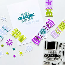 Load image into Gallery viewer, Catherine Pooler - Stamps & Dies - Cracking Good. The Cracking Good Stamp & Die Set features fun and festive party cracker stamps that will be perfect for winter, birthdays, new years...and really any occasion that calls for confetti! Available at Embellish Away located in Bowmanville Ontario Canada.