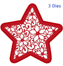 Cargar imagen en el visor de la galería, Creative Expressions - Dies - Festive Collection - Poinsettia Star. Craft Dies by Sue Wilson are an elegant collection of high quality steel designs designed to co-ordinate with each other. Size approx. 4.5" x 4.5". Available at Embellish Away located in Bowmanville Ontario Canada.