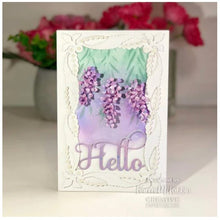 Load image into Gallery viewer, Creative Expressions - Sue Wilson Dies - Noble Shadowed Sentiment - Hello Friend. Bold curly text will add a great touch to a card or as a main feature. The three-die shadow set can be used without the shadow and the words used separately. Available at Embellish Away located in Bowmanville Ontario Canada. Card by brand ambassador.