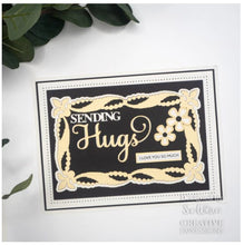 Load image into Gallery viewer, Creative Expressions - Sue Wilson Dies - Noble Shadowed Sentiment - Sending Big Hugs. Bold curly text in a good size the dies will add a great finishing touch to a card or as a main feature. Available at Embellish Away located in Bowmanville Ontario Canada. Card by brand ambassador.