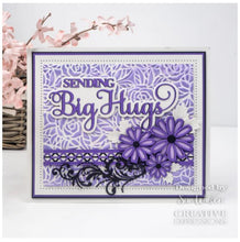 Load image into Gallery viewer, Creative Expressions - Sue Wilson Dies - Noble Shadowed Sentiment - Sending Big Hugs. Bold curly text in a good size the dies will add a great finishing touch to a card or as a main feature. Available at Embellish Away located in Bowmanville Ontario Canada. Card by brand ambassador.