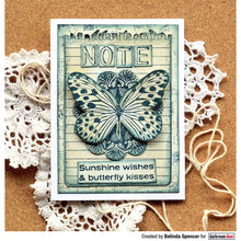 Cargar imagen en el visor de la galería, Darkroom Door - Frame Stamp - Notepaper. Darkroom Door Frame Stamp mounted on cling foam. Darkroom Door Rubber stamps are deeply etched and retain the highest image detail with our photographic designs. Available at Embellish Away located in Bowmanville Ontario Canada. Card by Belinda Spencer