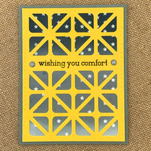 Charger l'image dans la galerie, Add a velvety texture and vibrant color to any project without the mess of traditional flock powders! Can be used on their own or with embossing folders. Each pack of 6.5x12 inch package contains four 6x12 inch transfer sheets. Choose from a variety of colours. Each sold separately. Made in USA. Available in Bowmanville Ontario Canada. card example by brand ambassador.