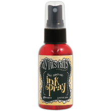 Load image into Gallery viewer, RANGER-Dylusions by Dyan Reaveley: Ink Spray. This ink spray is a concentrated colorant for use on porous surfaces. Use it on paper, canvas, wood, clay, and more to create fantastic cards, scrapbooking elements, journal pages, and mixed media projects. This package contains one spray bottle filled with 2 fl. oz. of ink. Available in a variety of colors (each sold separately). Acid free, non-toxic. Made in USA. Available at Embellish Away Located in Bowmanville Ontario Canada.