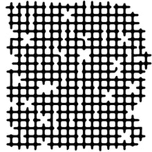 Charger l'image dans la galerie, Woodware - 6 in x 6 in Stencil - Worn Mesh. Mask designed by Francoise Read. Create your own stylish backgrounds and decorations for your projects with this great worn mesh design which can be used in so many ways. Available at Embellish Away located in Bowmanville Ontario Canada.