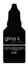 Load image into Gallery viewer, Gina K. Designs Amalgam Ink works perfectly with Copic Markers, Watercolors and Colored Pencils with Gamsol. No bleeding, no-line color! One pad that does it all! Allow to dry for a minute or two prior to use or heat set for faster drying time. Keep your ink pad or ink cube vibrant by using this reinker to add ink when it starts to get dry. Available in a variety of colours, each sold separately. Obsidian Reinker. Available in Bowmanville Ontario Canada.