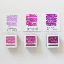 Load image into Gallery viewer, Gina K. Designs - Color Companions Ink Cube Set - Orchid. Gina K. Designs Ink Cubes are acid-free and PH-Neutral. They are convenient for travel and easy to store. They are an economic way to collect lots of colors. Available at Embellish Away located in Bowmanville Ontario Canada.