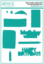將圖片載入圖庫檢視器 Gina K. Designs - Stamps - Birthday Bash. Birthday Bash is a stamp set by Gina K Designs. This set is made of premium clear photopolymer and measures 6" X 8". Made in the USA Coordinating die set Birthday Bash sold separately. FEATURES Birthday, Cake, Candle, Banner, Layering Available at Embellish Away located in Bowmanville Ontario Canada.