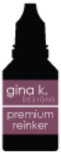Load image into Gallery viewer, Gina K. Designs - Ink Refills - Select from Variety. Gina K. Designs exclusive Re-inkers are Acid Free and PH-Neutral. Use to re-ink Gina K. Designs Color Coordinates Ink Pad and for other techniques. Coordinates with other Color Companions products including ribbon, buttons, card stock and re-inkers. Each sold separately. Available at Embellish Away located in Bowmanville Ontario Canada. plum Punch