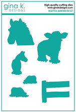 Load image into Gallery viewer, Gina K. Designs - Stamp & Die Set - Beautiful Barnyard. Melanie Muenchinger continues her nature series and follows up Farmyard Friends with the coordinating Beautiful Barnyard set. Available at Embellish Away located in Bowmanville Ontario Canada.