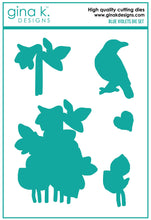 Cargar imagen en el visor de la galería, Gina K. Designs - Stamp & Die Set - Blue Violets. Blue Violet is a stamp set by Arjita Singh. This set is made of premium clear photopolymer and measures 6" X 8". The die set gives you the ability to cut out and layer, creating texture to your creation. Available at Embellish Away located in Bowmanville Ontario Canada.