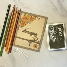 Charger l'image dans la galerie, Gina K. Designs - Stamp & Die Set - Positive Greetings. Positive Greetings is a stamp set by Debrah Warner. Use the die cuts to easily cut out your script to create layers and dimensions. Made in the USA. Made in the USA. Available at Embellish Away located in Bowmanville Ontario Canada. Card design by brand ambassador.