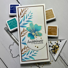 Cargar imagen en el visor de la galería, Gina K. Designs - Stamps - Happy Life. Happy Life is a stamp set by Lisa Hetrick. This set is made of premium clear photopolymer and measures 6" X 8". Made in the USA. Available at Embellish Away located in Bowmanville Ontario Canada. card design by brand ambassador.