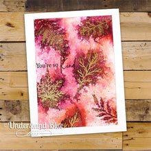 Cargar imagen en el visor de la galería, Gina K. Designs - Stamps - Layered Leaves. Layered Leaves is a stamp set by Hannah Drapinski. This set is made of premium clear photopolymer and measures 6" X 8". Made in the USA. Available at Embellish Away located in Bowmanville Ontario Canada. Card design by Understand Blue