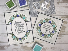 गैलरी व्यूवर में इमेज लोड करें, Gina K. designs - Stamps - Autumn Wreath Builder. The Autumn Wreath Builder Stamp set works with the Wreath Builder Templates. (sold separately) Available at Embellish Away located in Bowmanville Ontario Canada. Card example by brand ambassador.