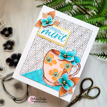 Load image into Gallery viewer, Gina K. designs - Stamps and Die Set - Be Encouraged. Be Encouraged is a stamp set by Lisa Hetrick. This set is made of premium clear photopolymer and measures 6" X 8". Dies are compatible with most die-cutting machines. Available at Embellish Away located in Bowmanville Ontario Canada. Design by Colleen Balija