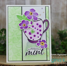 Load image into Gallery viewer, Gina K. designs - Stamps and Die Set - Be Encouraged. Be Encouraged is a stamp set by Lisa Hetrick. This set is made of premium clear photopolymer and measures 6" X 8". Dies are compatible with most die-cutting machines. Available at Embellish Away located in Bowmanville Ontario Canada. Card design by Karen Hightower.