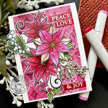 Load image into Gallery viewer, Hero Arts - Cling Stamp 6"X6" - Argyle Pattern Bold Prints. Are you ready for sweater weather? This Bold Print may look like it is only for holidays, but stamp this in a bright Ombre ink and this will be your new favorite year-round stamp. It is a classic pattern with endless uses. Also one of our favorites for mixed media projects. Available at Embellish Away located in Bowmanville Ontario Canada. card design by Debi Adams.