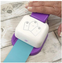 Load image into Gallery viewer, Hunkydory Crafts - Premier Craft Tools - Fancy Edge Tag Punch. Our Fancy Edge Tag Punch craft tool has been designed to help crafters ensure a professional, clean finish to their project. Able to cut three different sizes of tags; 1.5, 2 and 2.5 inches, Available at Embellish Away located in Bowmanville Ontario Canada.