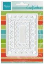 Cargar imagen en el visor de la galería, Marianne Design - Craftables Die - Passe Partout - Rectangle. Make pretty Window apertures and doily backgrounds for your cards. Craftables can be used in all leading brand die cutting systems. 4 piece set. Approx. sizes: 2 3/4" x 4" and 1 1/2" x 2 1/2" Available at Embellish Away located in Bowmanville Ontario Canada.