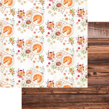 Load image into Gallery viewer, Memory Place - Kawaii Paper Goods Bundle Box - Autumn Wishes. Kawaii Paper Autumn Wishes quarterly bundle includes: 12 double-sided 12x12 inch Cardstock (2 each/6 designs), 1 Pack of Ephemera Die Cut Cardstock, 24 Sheets of 6x6 inch Origami Papers (6 each/4 designs), 1 clear stamp set, 1 roll of Washi tape (1 inch x 5.4 yards) and a bonus set of die-cut chipboard. Available at Embellish Away located in Bowmanville Ontario Canada.