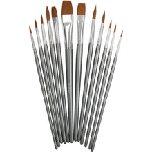 Charger l'image dans la galerie, Nuvo - Paint Brushes - 12/Pkg. Perfect for beginners or experts, this brush set gives you the creative freedom to paint anytime, anywhere. The wide range of sizes can be used with both acrylic and watercolor, from extensive canvas pieces to postcard-sized creations. Available at Embellish Away located in Bowmanville Ontario Canada.