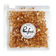 Load image into Gallery viewer, Pinkfresh - Glitter Drops Essentials. Perfect for adding glitzy accents to your crafting projects! Contains 1 pack of glitter embellishment drops in mixed sizes (3mm/4mm/5mm/6mm). Available in a variety of colors: each sold separately. Available at Embellish Away located in Bowmanville Ontario Canada. Gold.