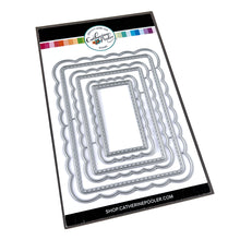 गैलरी व्यूवर में इमेज लोड करें, Catherine Pooler - Dies - Ruffles & Dashes. We love our nested accent dies around here and you've asked for more sets. The Ruffles & Dashes is a nesting set of wide ruffled scallop dies intermixed with rounded rectangle dies with dash embellishment. Available at Embellish Away located in Bowmanville Ontario Canada.