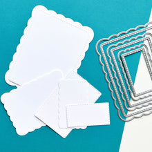 गैलरी व्यूवर में इमेज लोड करें, Catherine Pooler - Dies - Ruffles & Dashes. We love our nested accent dies around here and you've asked for more sets. The Ruffles & Dashes is a nesting set of wide ruffled scallop dies intermixed with rounded rectangle dies with dash embellishment. Available at Embellish Away located in Bowmanville Ontario Canada.