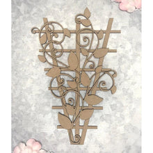 Load image into Gallery viewer, Scrapaholics - Laser Cut Chipboard 2mm Thick - Layered Trellis - 2/Pkg. Size 6"X4". These chipboard shapes with detailed laser cut designs are perfect for complementing all your crafting projects! This package contains two pieces (1 trellis and 1 vine leaf flourish). This design is amazing when combined or used as separate pieces. Available at Embellish Away located in Bowmanville Ontario Canada.
