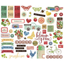 Load image into Gallery viewer, Simple Stories - Bits & Pieces Die-Cuts - 59/Pkg - Simple Vintage Berry Fields. Die-Cuts are a great addition to scrapbook pages, greeting cards and more! The perfect embellishment for all your paper crafting needs! Available at Embellish Away located in Bowmanville Ontario Canada.