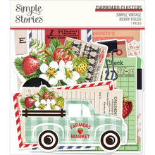 Load image into Gallery viewer, Simple Stories - Chipboard Clusters - Simple Vintage Berry Fields. While you need the perfect paper to start your project, you also need the perfect embellishment to finish your project! Available at Embellish Away located in Bowmanville Ontario Canada.