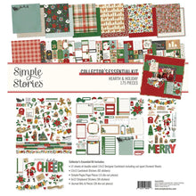Cargar imagen en el visor de la galería, Simple Stories - Collector's Essential Kit 12"X12" - Hearth & Holiday. 12 sheets of double-sided 12x12 Designer Cardstock including cut apart Journal, Tags and Element Sheets and a 12x12 Cardstock Sticker Sheet, Journal Bits, 6x12 Chipboard, Page Pieces. Available at Embellish Away located in Bowmanville Ontario Canada