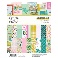 Charger l'image dans la galerie, Simple Stories - Double-Sided Paper Pad 6"X8" - 24/Pkg - Flea Market. High quality 65 pound printed designer cardstock perfect for use with scrapbooking, paper crafting, card making, planning, home decor and more! Available at Embellish Away located in Bowmanville Ontario Canada.