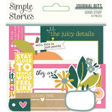 Charger l'image dans la galerie, Simple Stories - Good Stuff - Bits & Pieces Die-Cuts - 43/Pkg - Journal. Die-Cuts are a great addition to scrapbook pages, greeting cards and more! The perfect embellishment for all your paper crafting needs! Package contains Simple Stories Journal Bits, 43 coordinating die-cuts. Imported. Available at Embellish Away located in Bowmanville Ontario Canada.