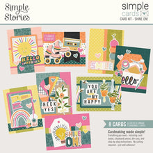 Load image into Gallery viewer, Simple Stories - Simple Cards Card Kit - Shine On! - Good Stuff. Make your cards stand out! This package contains (30) Chipboard Pieces, (65) Die-Cut Bits & Pieces, (8) 4.25 x 5.5 White Cardstock Bases and Complete Step-By-Step Instructions. Imported. Available at Embellish Away located in Bowmanville Ontario Canada.