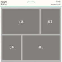 Cargar imagen en el visor de la galería, Simple Stories - Simple Pages Page Template - Design 1. Includes (1) 2-3"X4" & 2-4"X6". Simple Pages Page Templates will be your new go-to tool for quick and easy scrapbooking. This reusable plastic template helps you design a layout in minutes. Available at Embellish Away located in Bowmanville Ontario Canada.