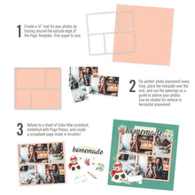 Cargar imagen en el visor de la galería, Simple Stories - Simple Pages Page Template - Design 1. Includes (1) 2-3"X4" & 2-4"X6". Simple Pages Page Templates will be your new go-to tool for quick and easy scrapbooking. This reusable plastic template helps you design a layout in minutes. Available at Embellish Away located in Bowmanville Ontario Canada.