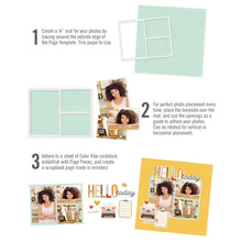 Cargar imagen en el visor de la galería, Simple Stories - Simple Pages Page Template - Design 2. Includes (1) 2-3"X4" & 1-4"X6". Simple Pages Page Templates will be your new go-to tool for quick and easy scrapbooking. This reusable plastic template helps you design a layout in minutes. Available at Embellish Away located in Bowmanville Ontario Canada.