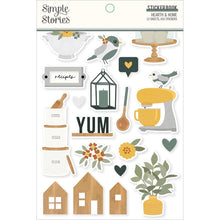 Load image into Gallery viewer, Simple Stories - Sticker Book - 12/Sheets - Hearth & Home - 652/Pkg. This Sticker Book contains 12 sticker sheets, (652) stickers. Made in USA. Available at Embellish Away located in Bowmanville Ontario Canada.