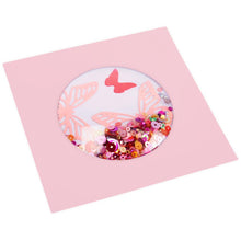 Load image into Gallery viewer, Sizzix - Making Essentials - Shaker Domes Circle - 2" - 8/Pkg. Take your projects to the next dimension! Shaker domes are an essential for every interactive shaker card maker! This package contains between four and eight shaker domes. Comes in a variety of sizes and shapes. Each sold separately. Imported. Available at Embellish Away located in Bowmanville Ontario Canada. Shaker card example.