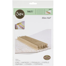 Load image into Gallery viewer, Sizzix - Thinlits Dies By Eileen Hull - 2/Pkg - Bookbinding & Label. Designed to fit seamlessly in your Journal, the binding die enables you to add pages in your journal, without having to worry about creating a binding system yourself! Available at Embellish Away located in Bowmanville Ontario Canada.