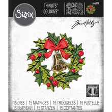 Load image into Gallery viewer, Sizzix - Thinlits Dies By Tim Holtz - 15/Pkg - Yuletide Colorize. Thinlit dies offer a variety of affordable solo options or multi die options. Thinlits are easy to use and are compact and portable. Available at Embellish Away located in Bowmanville Ontario Canada.