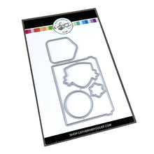 Load image into Gallery viewer, Catherine Pooler - Stamp & Dies - Ski Lodge. The Ski Lodge Stamp Set gives you a view of the mountain along with badges and sentiments for adorable snowy card making! You can also add Alpine View Die for your wintery mix (Sold Separately). Available at Embellish Away located in Bowmanville Ontario Canada.