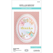 Load image into Gallery viewer, Spellbinders - Etched Dies By Becca Feeken - Postage Edge Ovals. Postage Edge Ovals Etched Dies are from the Postage Edge Shapes Collection by Becca Feeken and has six thin metal cutting dies. Available at Embellish Away located in Bowmanville Ontario Canada.